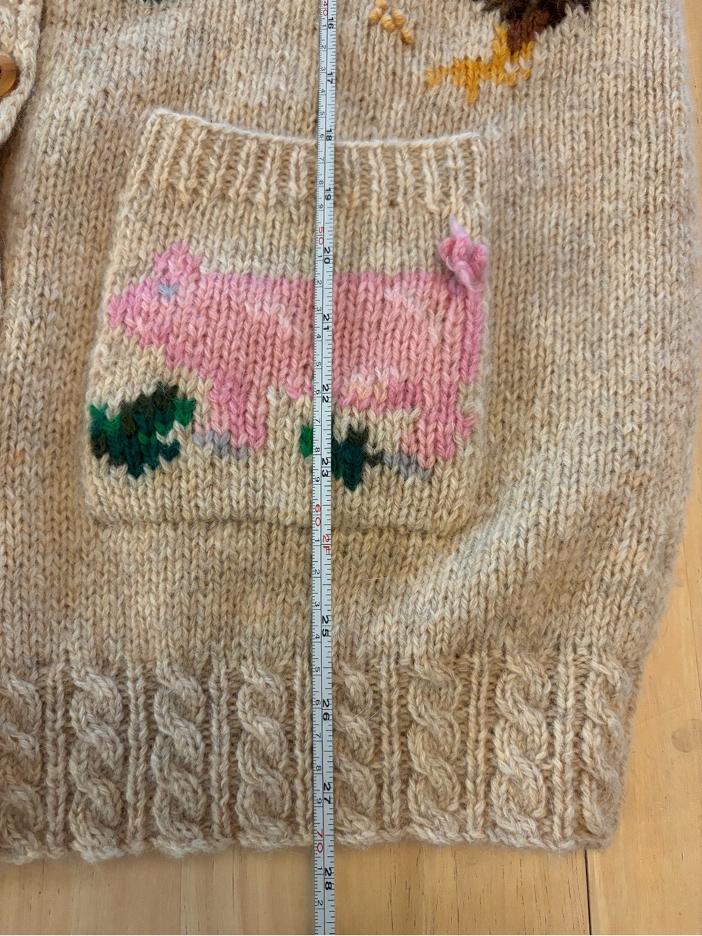 Vintage Eagle’s Eye Wool Farm Animal Cardigan size M? - Picture 11 of 11
